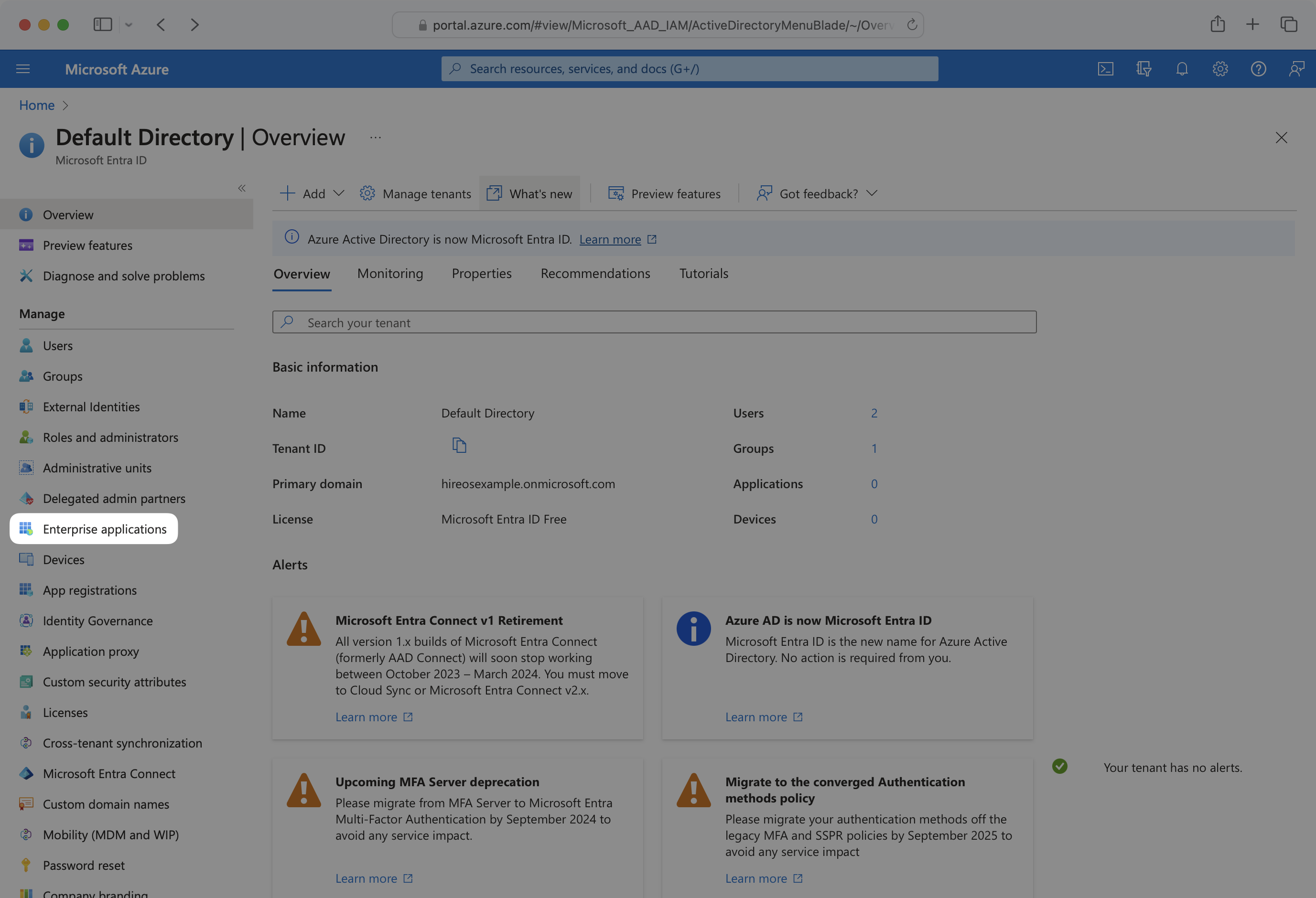 Entra ID Enterprise Applications