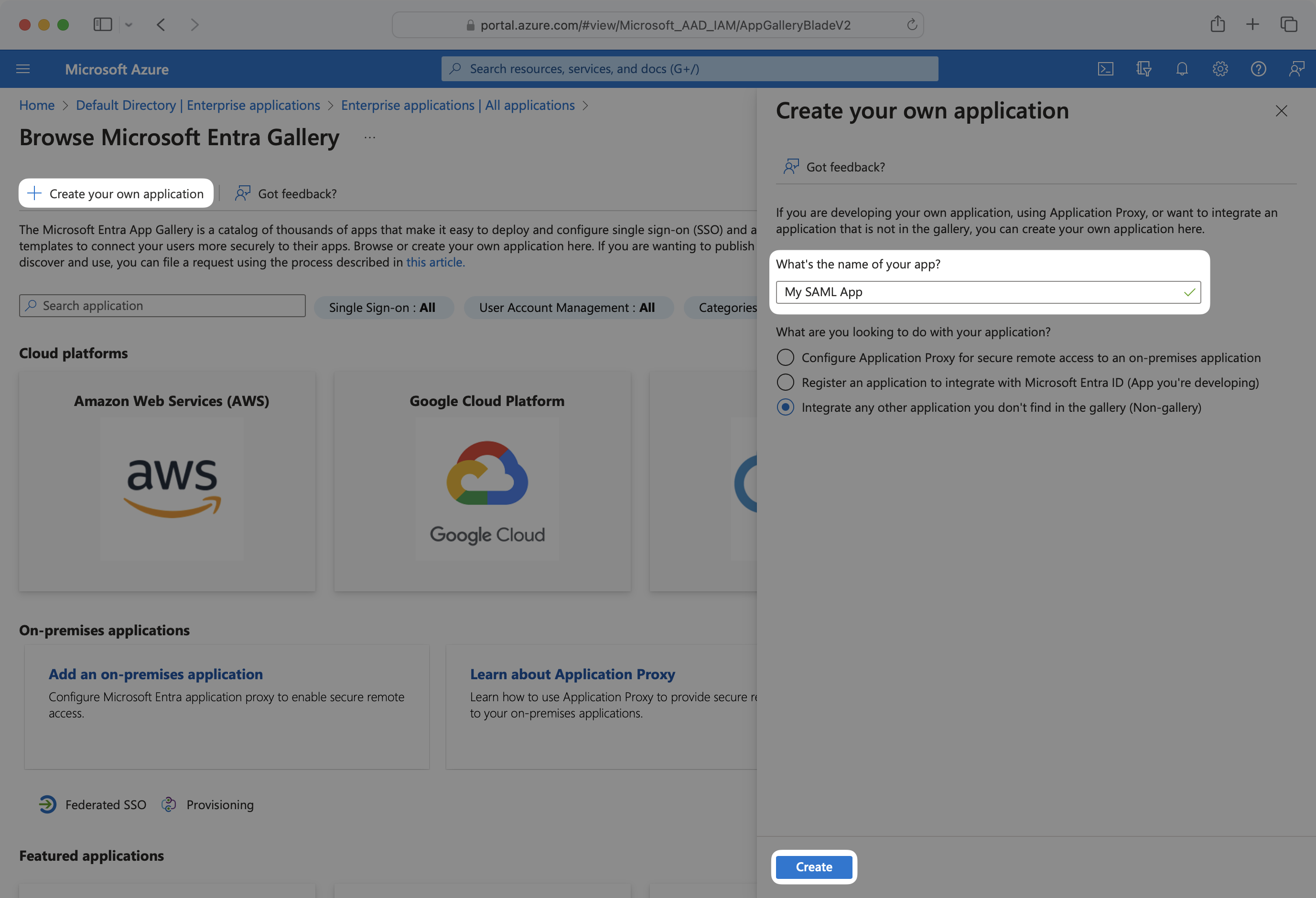 Create your own application