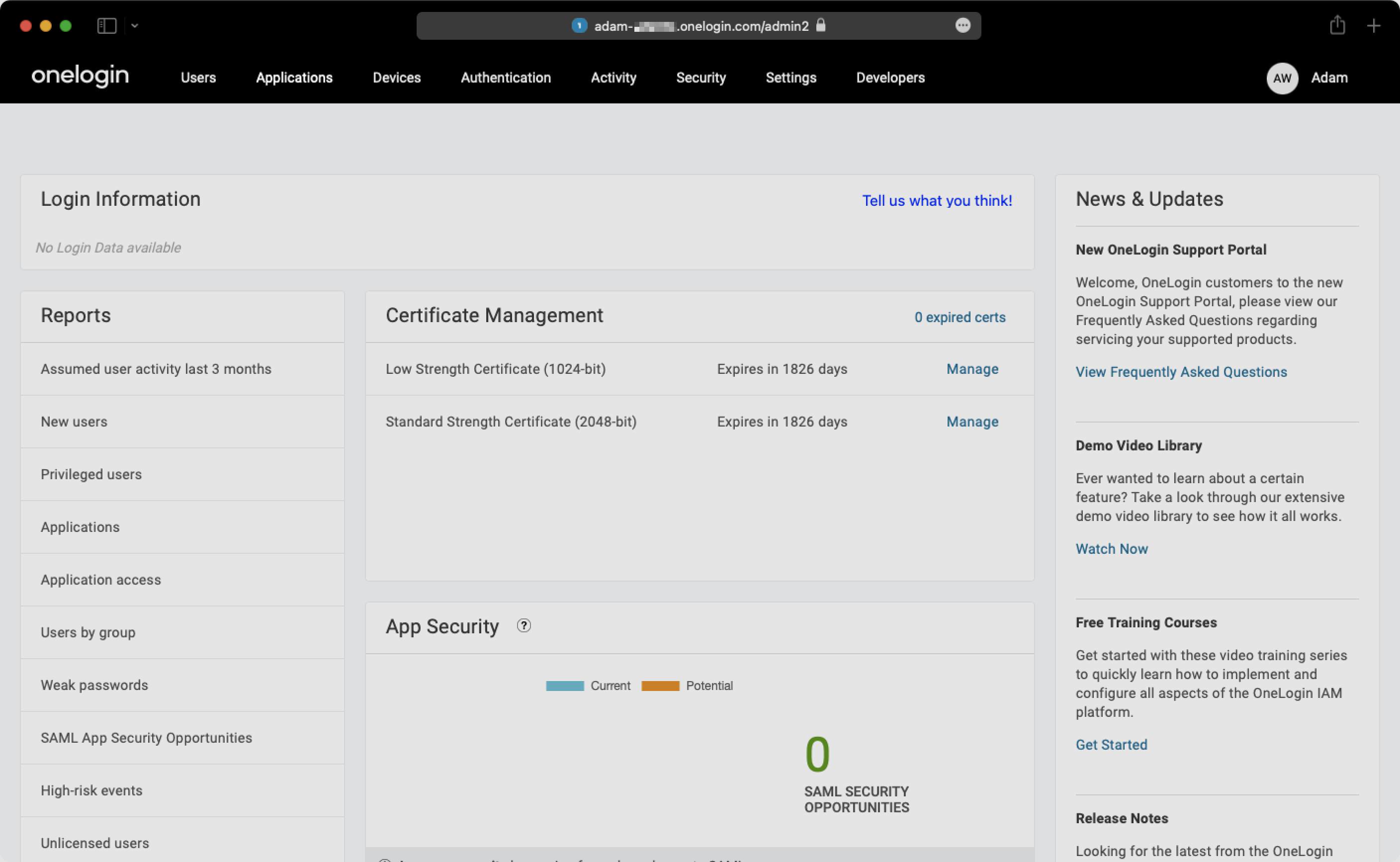 OneLogin Applications